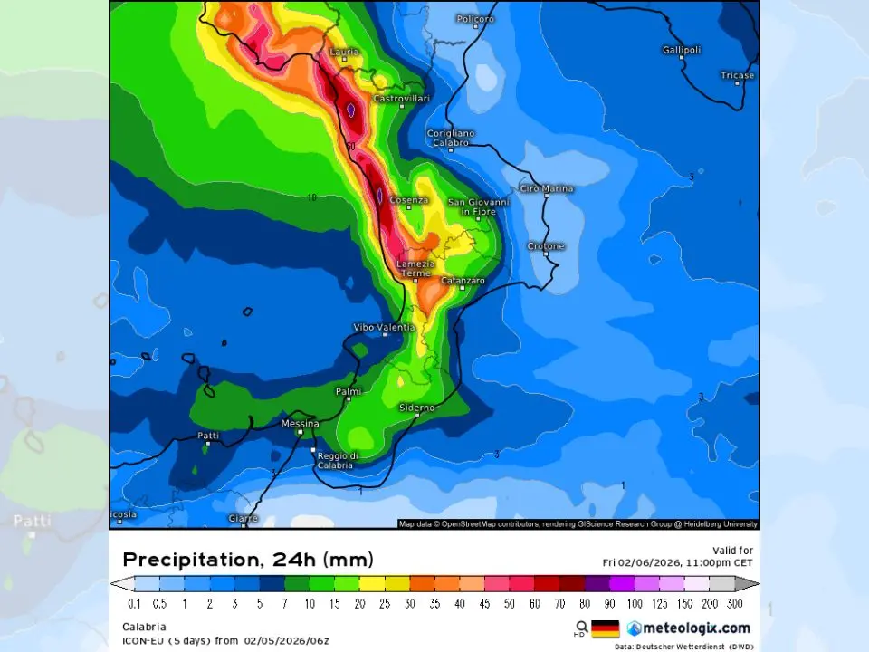 Allerta meteo arancione, ma le previsioni nel Vibonese sono più rassicuranti nonostante pioggia e vento forte