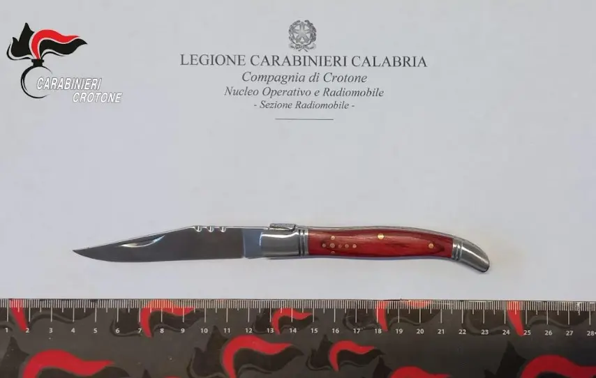 Controlli veicolari a Crotone, i carabinieri sequestrano 16 coltelli\n