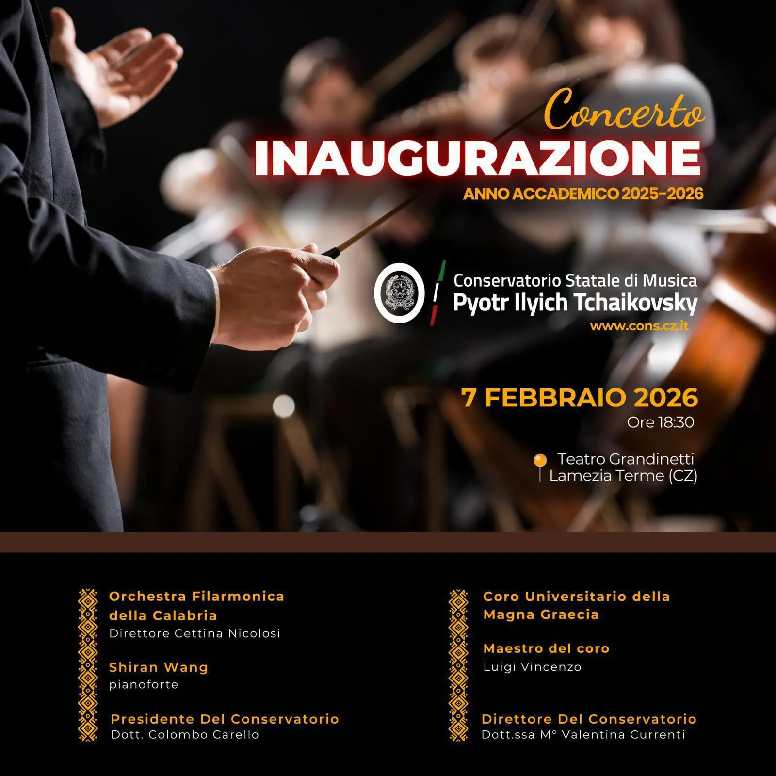 Concerto inaugurale dell’Anno Accademico 2025/2026 del Conservatorio “P. I. Tchaikovsky”\n