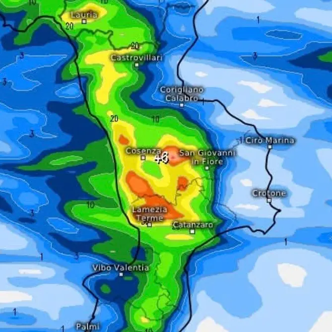 Nuova perturbazione in arrivo sul Cosentino: piogge, vento fino a 100 km/h e mari agitati\n\n\n