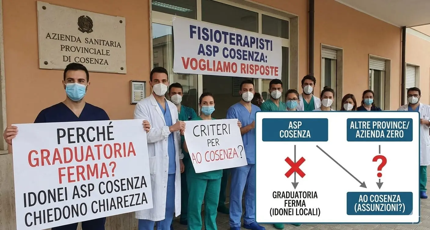 «La Calabria dimentica la riabilitazione»: i fisioterapisti idonei attaccano la Regione e l’ASP Cosenza\n