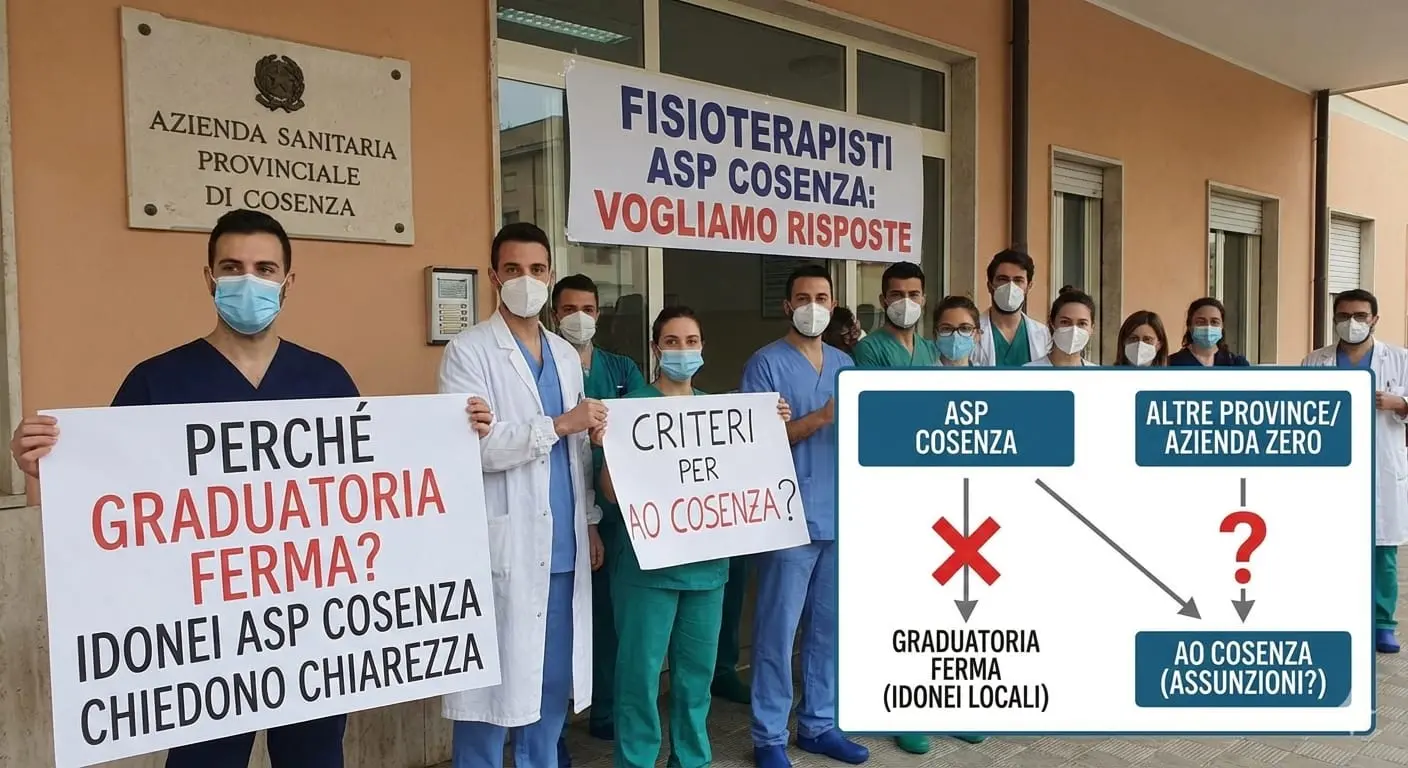 «La Calabria dimentica la riabilitazione»: i fisioterapisti idonei attaccano la Regione e l’ASP Cosenza\n