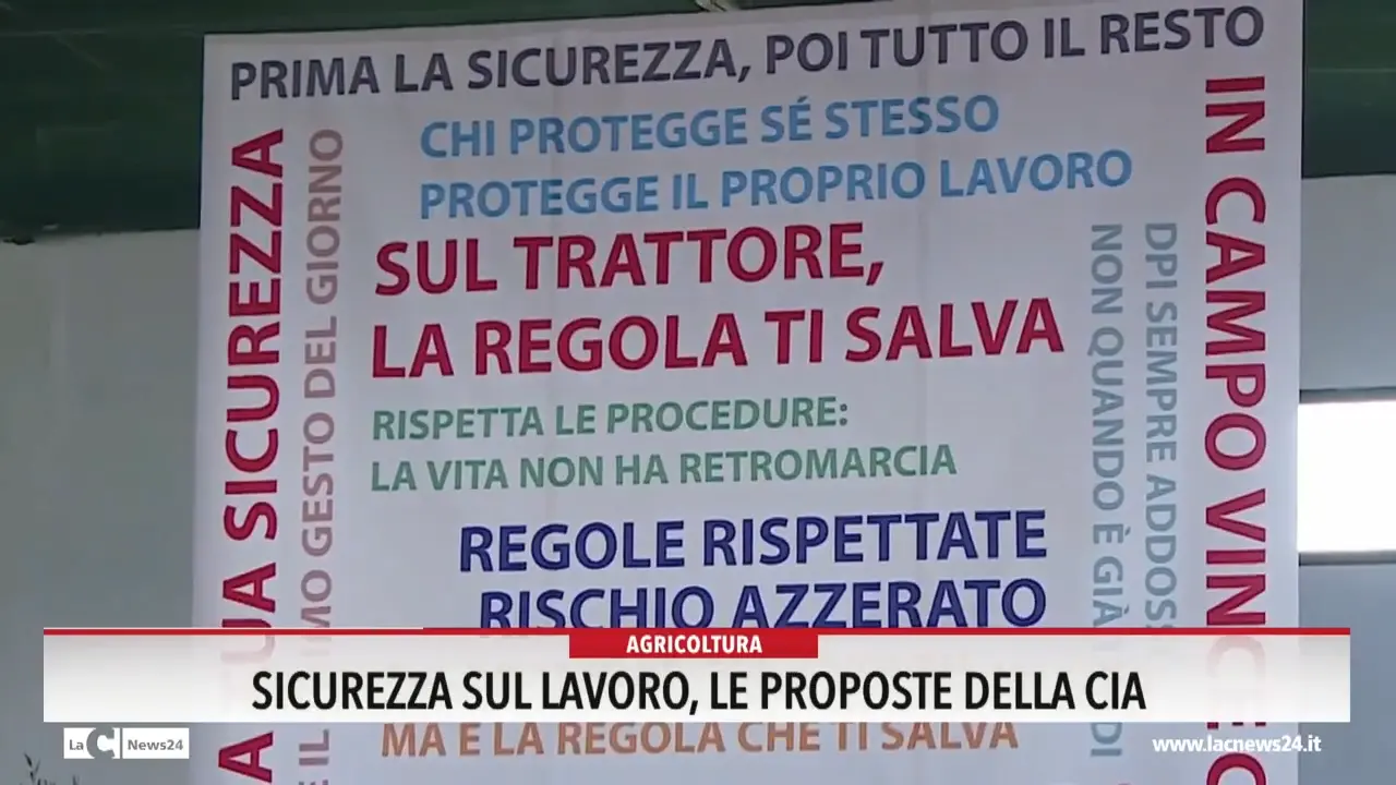 Sicurezza sul lavoro, le proposte della Cia