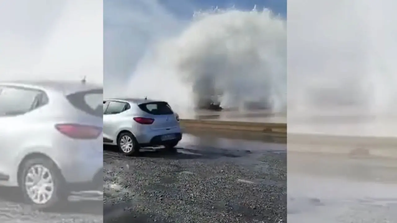 Diamante e il mare in tempesta: sabbia e detriti invadono la strada del lungomare