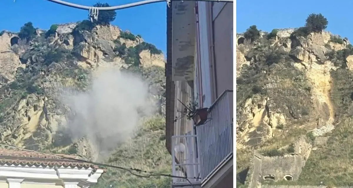 Amantea, smottamento nell’area del castello\n