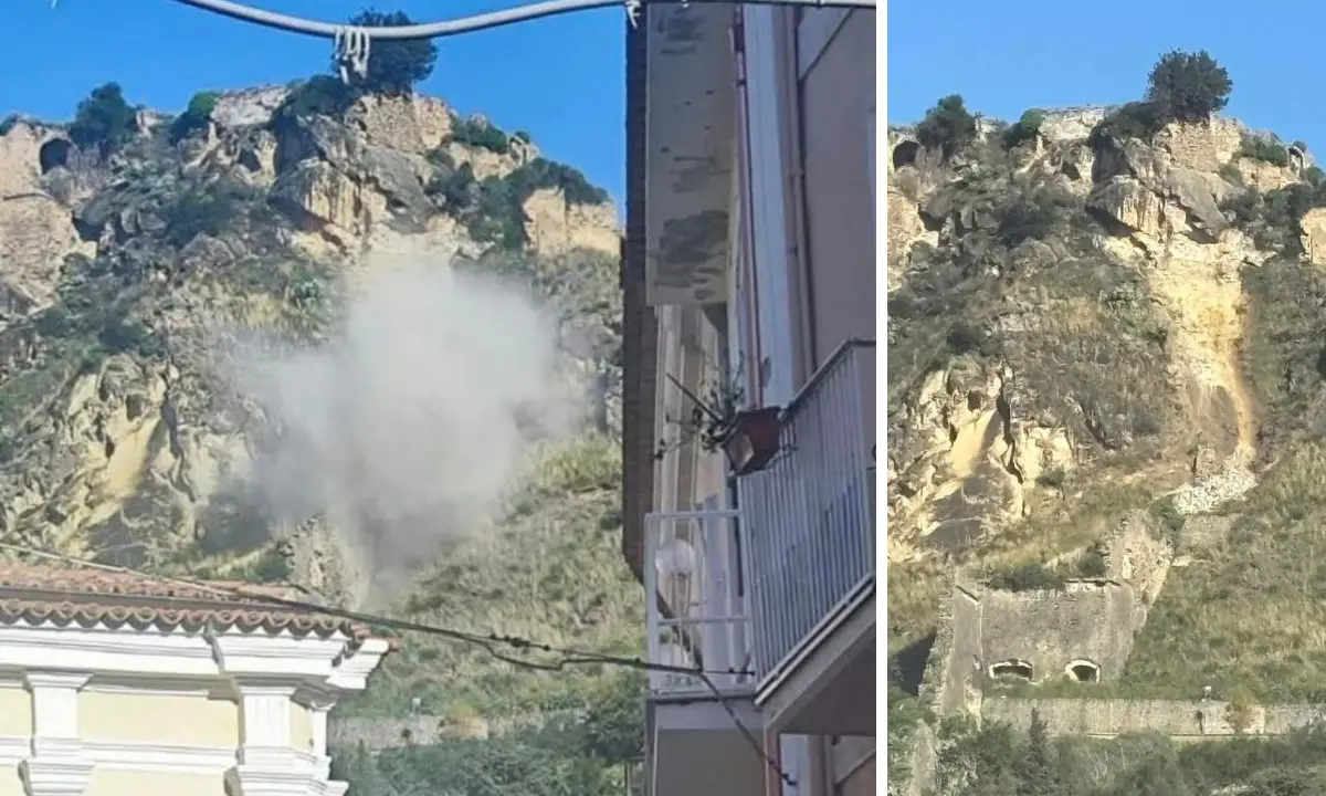 Amantea, smottamento nell’area del castello\n