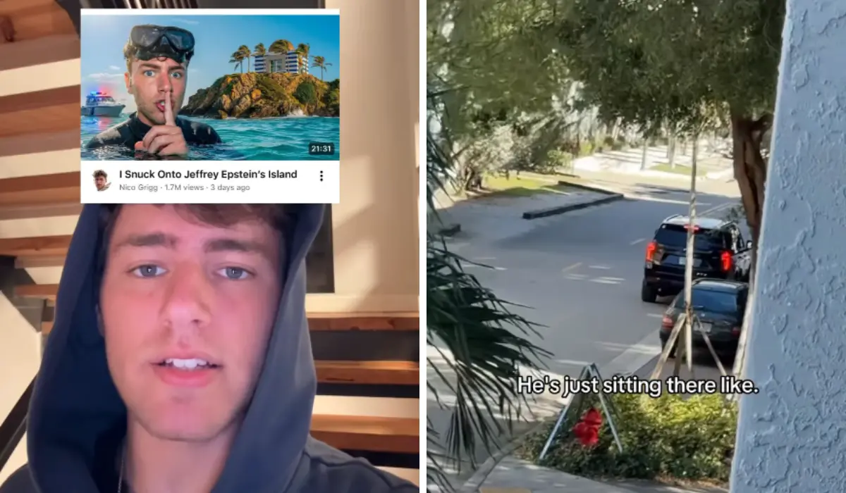 Nico Grigg, lo Youtuber che si è infiltrato sull’isola di Epstein: «Adesso ho delle auto sospette sotto casa»\n