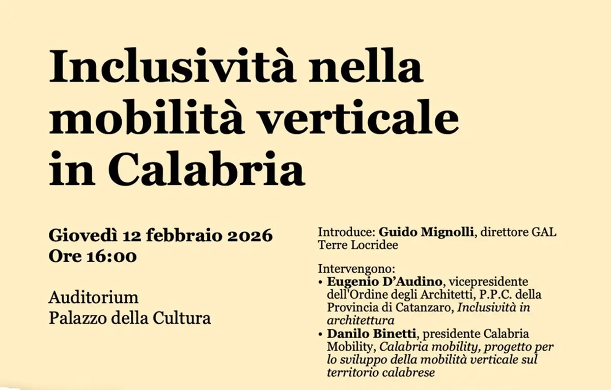 Inclusività e accessibilità: a Locri un incontro sulla mobilità verticale in Calabria\n
