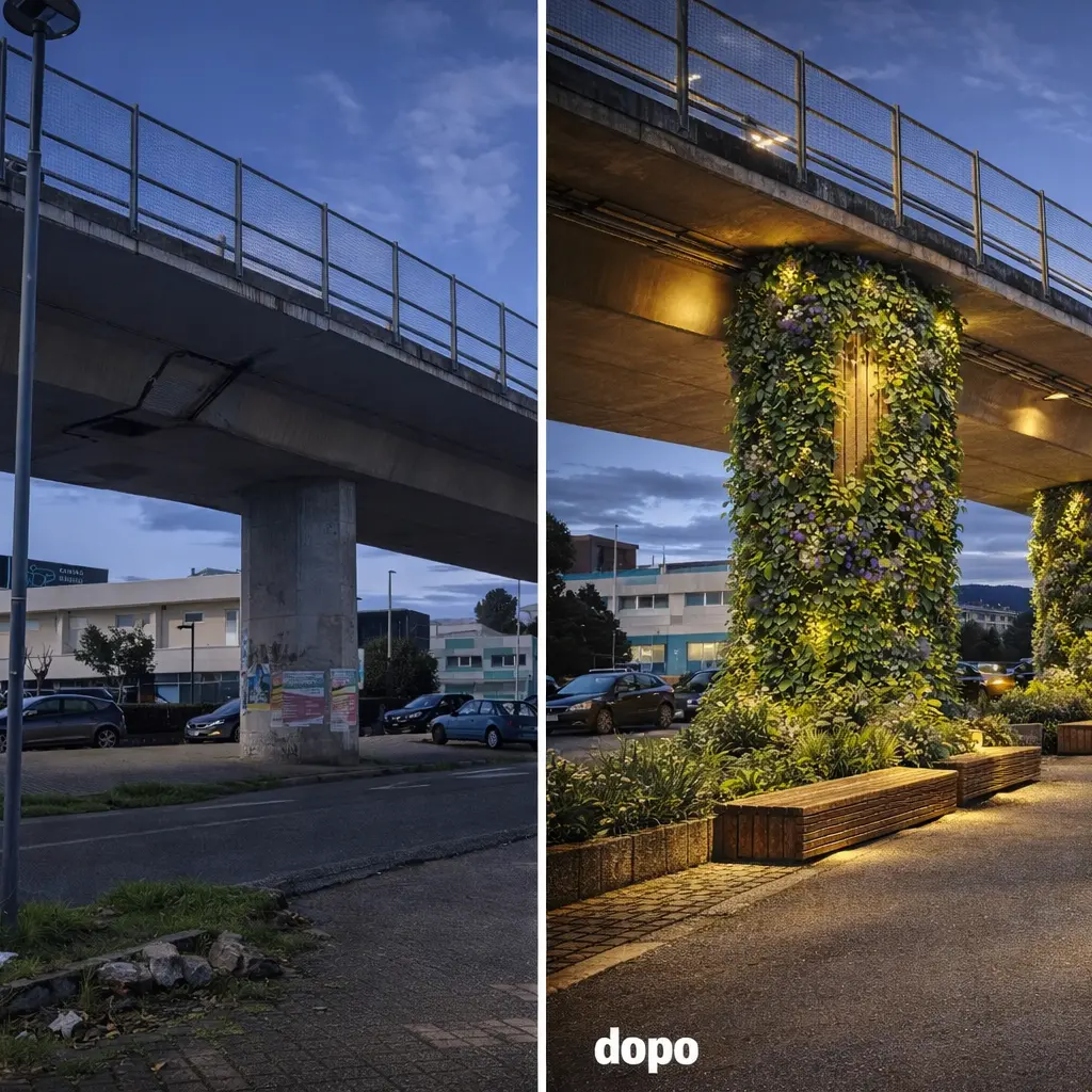 Rende, se la sopraelevata grigia e sporca\u00A0diventasse un giardino verticale\n