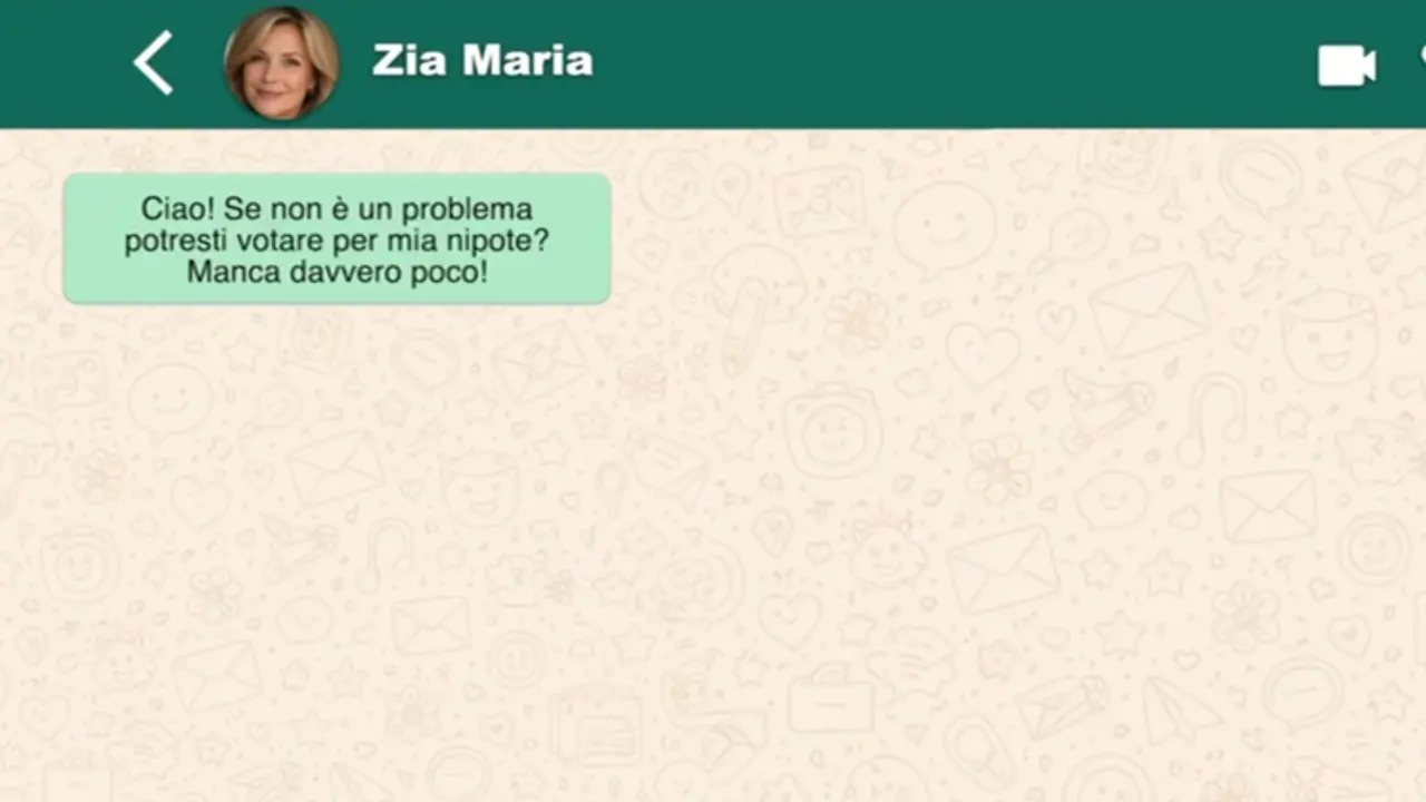 «Potresti votare per mia nipote?»: dilaga la nuova truffa su WhatsApp con messaggi che arrivano da persone conosciute (e ignare)\n