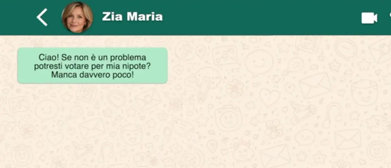 «Potresti votare per mia nipote?»: dilaga la nuova truffa su WhatsApp con messaggi che arrivano da persone conosciute (e ignare)\n