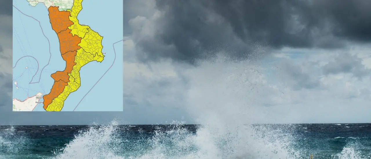 Allerta arancione domani sulla\u00A0Calabria tirrenica, arriva il ciclone\u00A0Ulrike: previsti temporali, mareggiate e venti di burrasca\n
