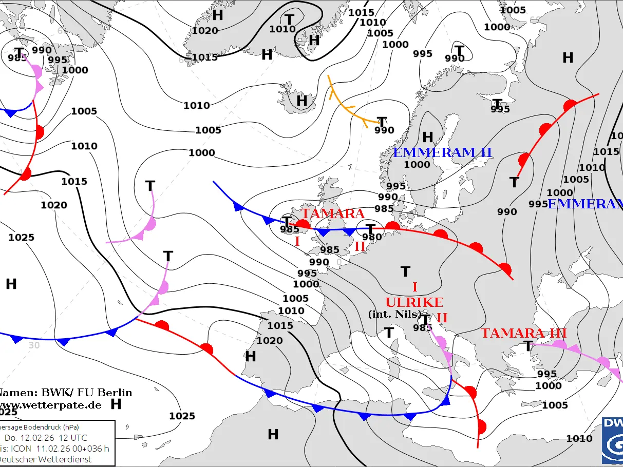 Ciclone Ulrike sulla Calabria: piogge fino a 150 mm e venti a 140 km/h