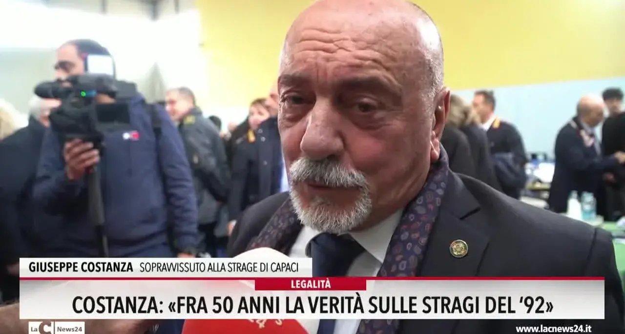 Costanza: «Fra 50 anni la verità sulle stragi del '92»