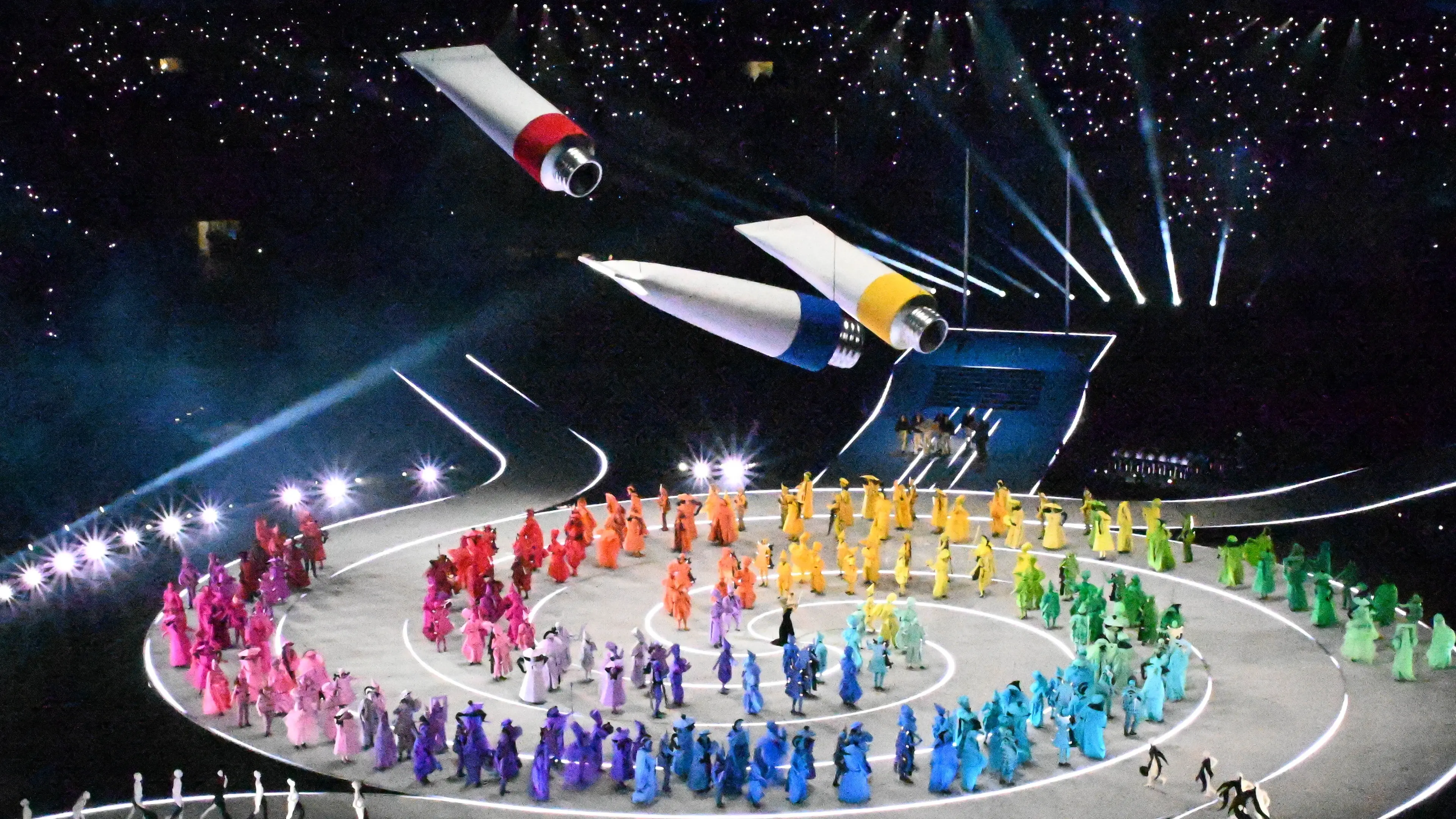 <p>La cerimonia di apertura delle Olimpiadi</p>\\n