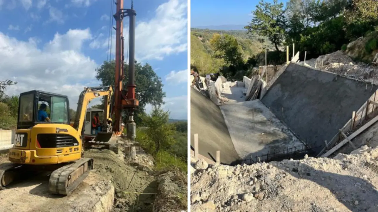 I lavori per il collettamento delle acque