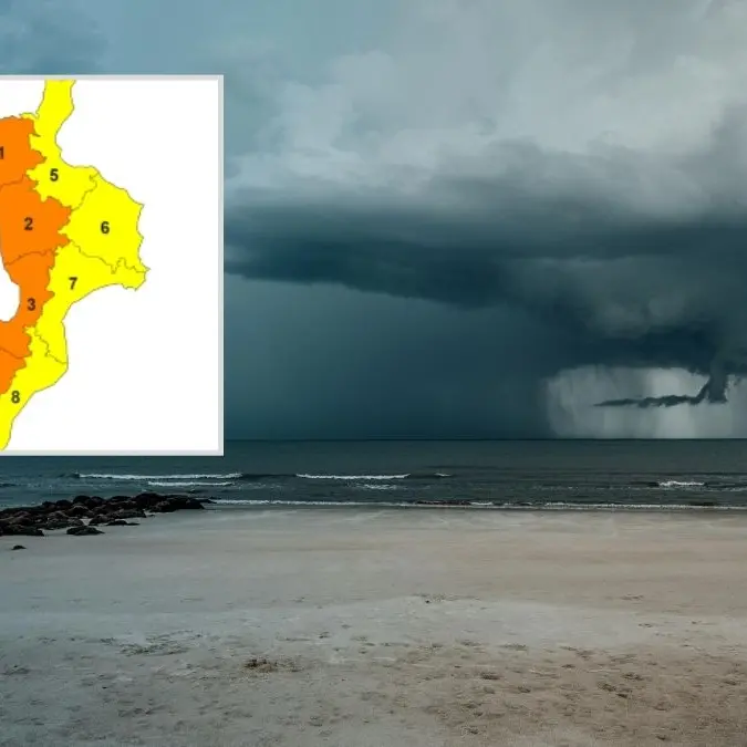 Confermata l’allerta arancione in Calabria: anche domani allarme sul Tirreno per il ciclone Nils\n