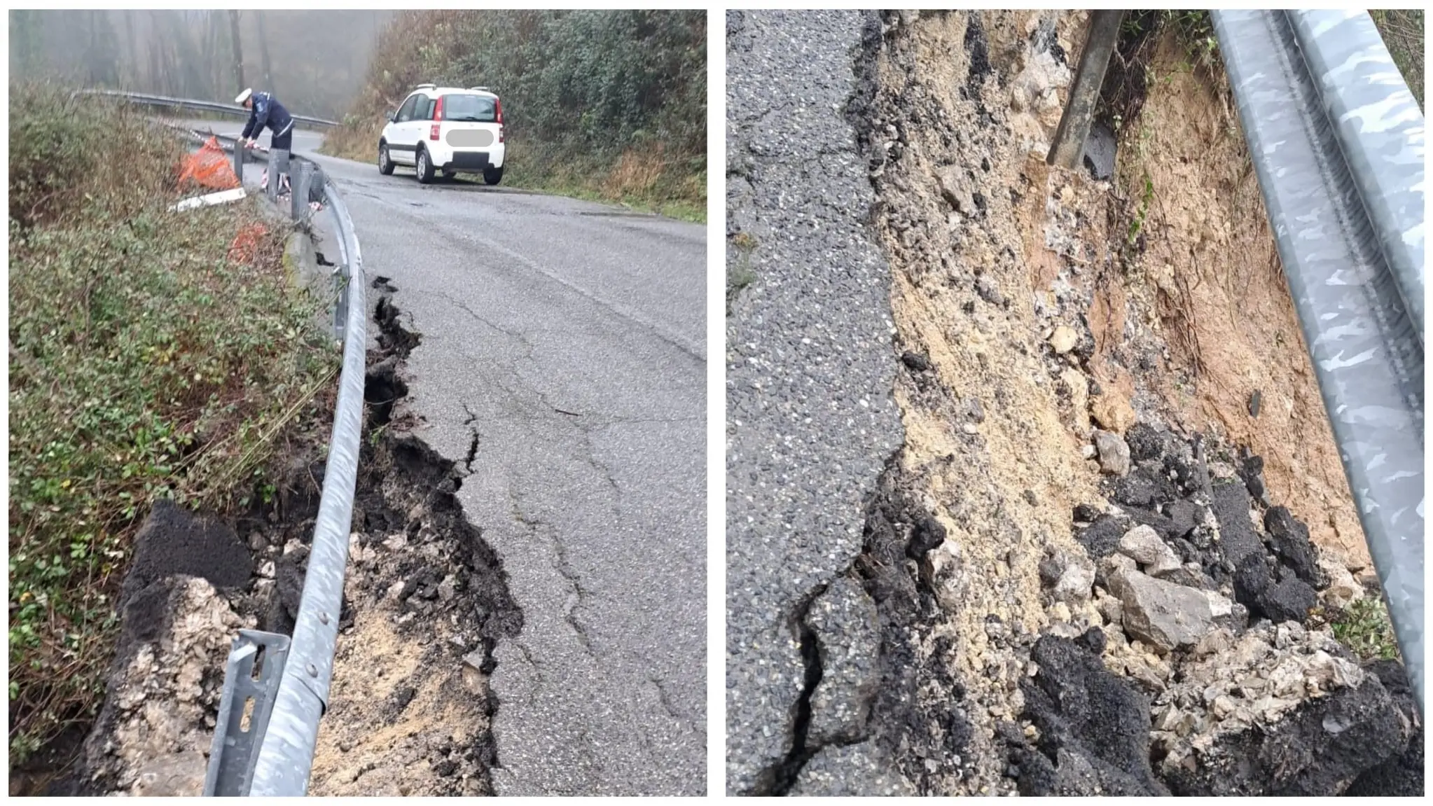 <p>La frana a Sant'Agata di Esaro</p>\\n