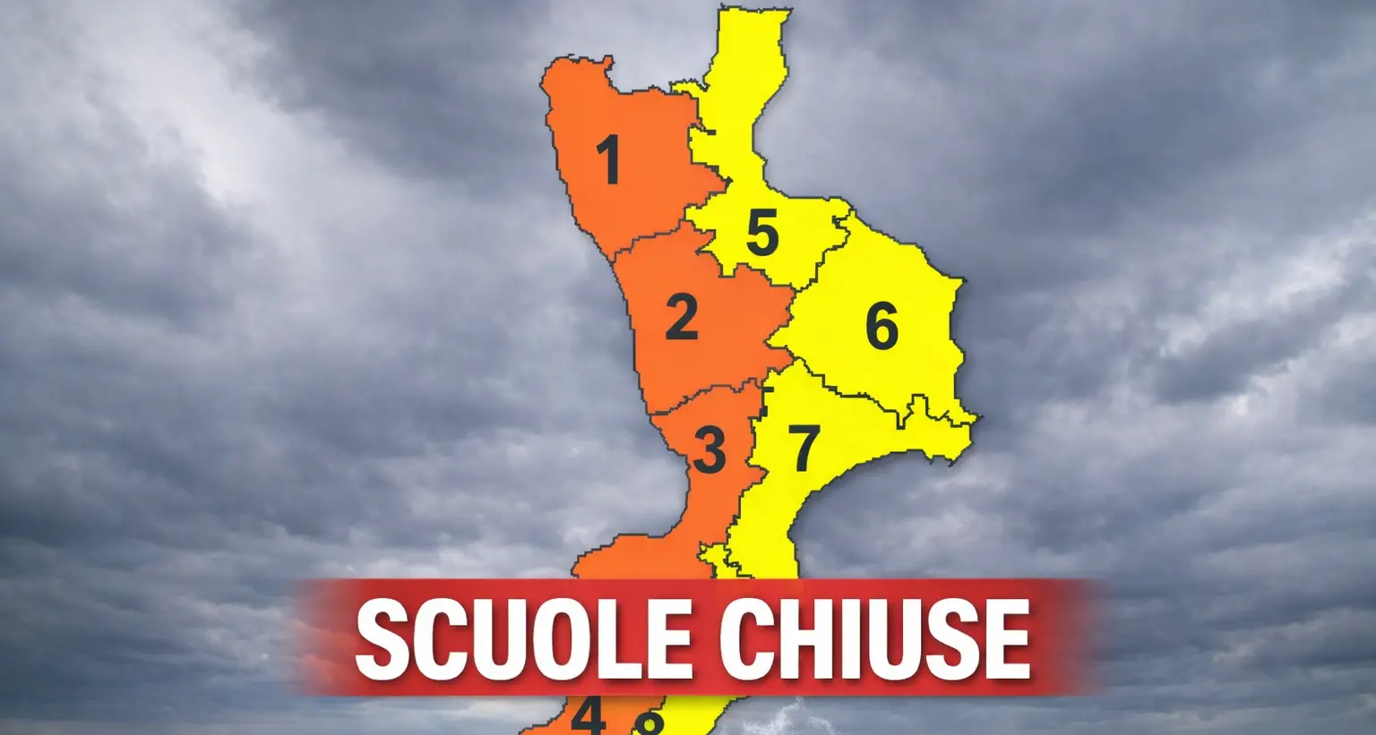 Allerta arancione nel Vibonese, anche domani scuole chiuse per maltempo: ecco dove\n