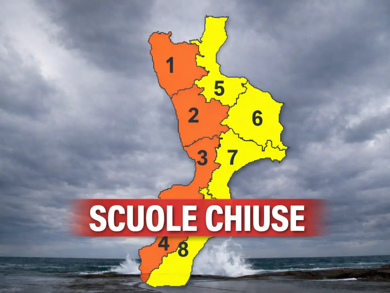 Allerta arancione nel Vibonese, anche domani scuole chiuse per maltempo: ecco dove