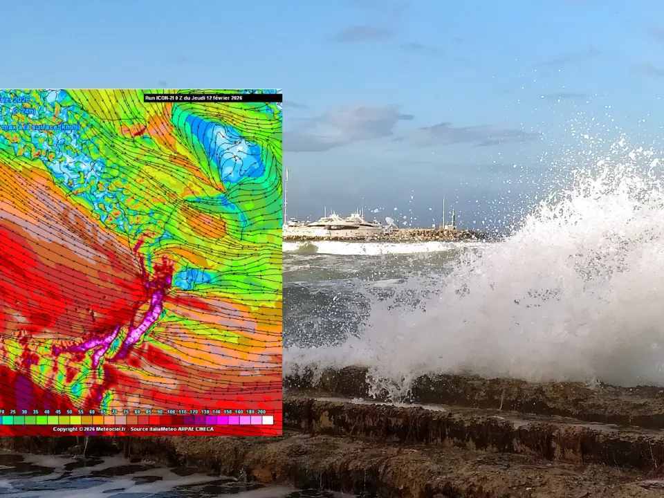 Il ciclone Nils in Calabria: a preoccupare nelle prossime ore le forti raffiche di vento (oltre i 140 km/h) e le mareggiate