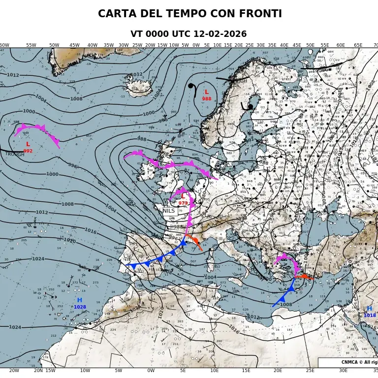 Calabria tormentata da due cicloni in meno di 24 ore: da dove nascono Ulrike e Nils, causa di intense piogge e venti burrascosi\n