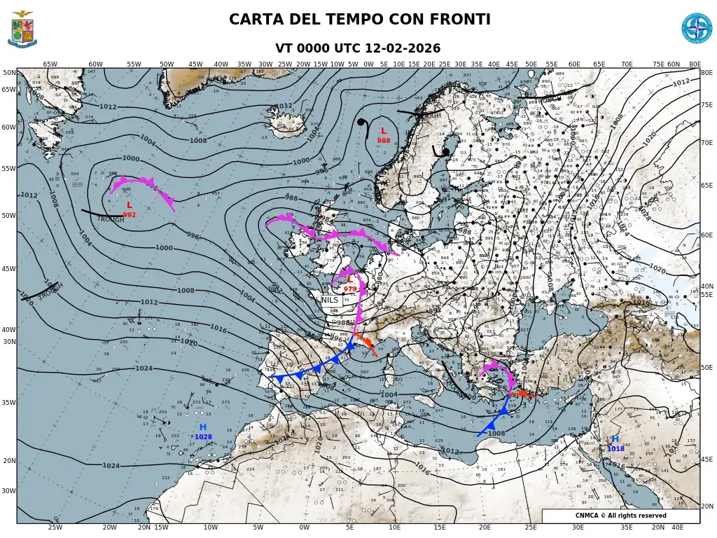 Calabria tormentata da due cicloni in meno di 24 ore: da dove nascono Ulrike e Nils, causa di intense piogge e venti burrascosi\n