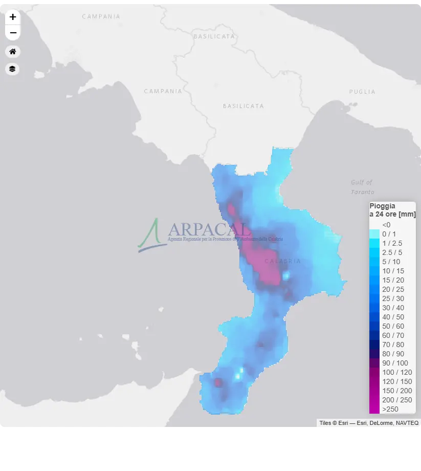 Reggino in allerta maltempo: raffiche oltre i 120 km/h nell’area grecanica e fiumi sotto stretta sorveglianza\n