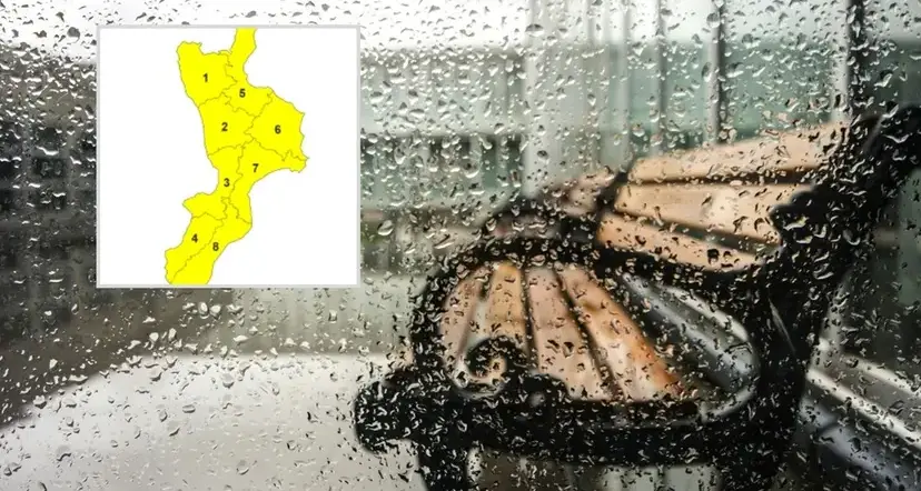 Allerta meteo gialla in Calabria: attesi temporali e forti venti\n