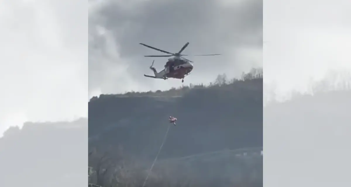 Ciclone Nils, emergenza totale nel Cosentino: famiglia evacuata in\u00A0elicottero dai vigili del fuoco\n