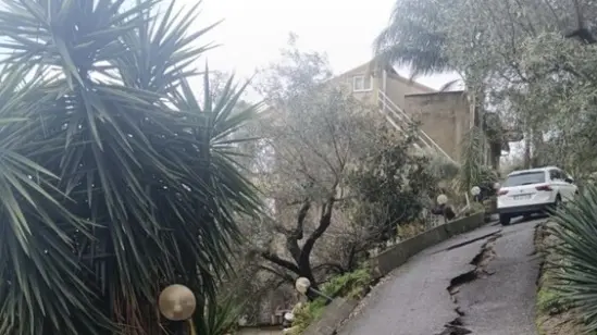 Immagine Ansa sui danni del maltempo nel Lametino