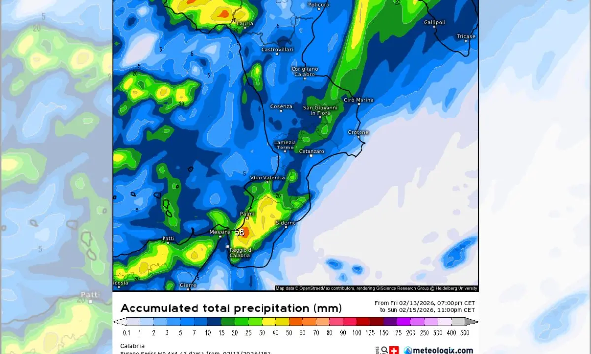 Nils lascia la Calabria, ma arriva Oriana: nuova fase di maltempo\n