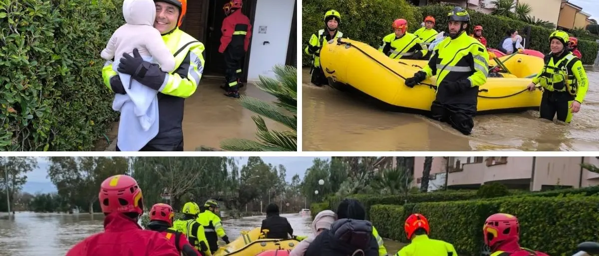 Il fiume Crati cede alla foce, esondazioni tra Corigliano-Rossano e Cassano: 40 persone da evacuare\n