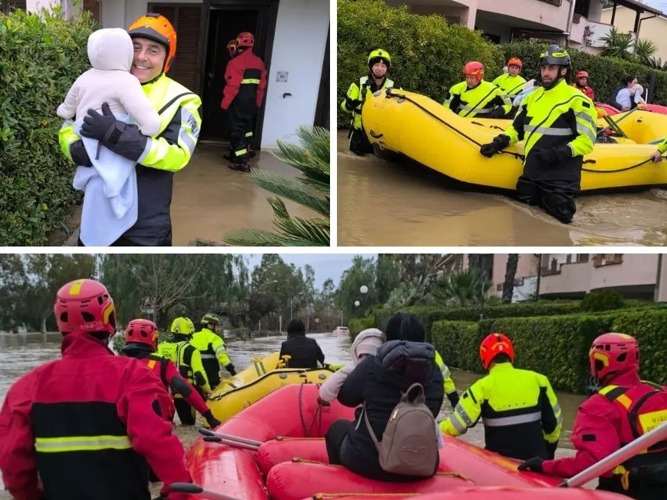 Il fiume Crati cede alla foce, esondazioni tra Corigliano-Rossano e Cassano: 40 persone da evacuare