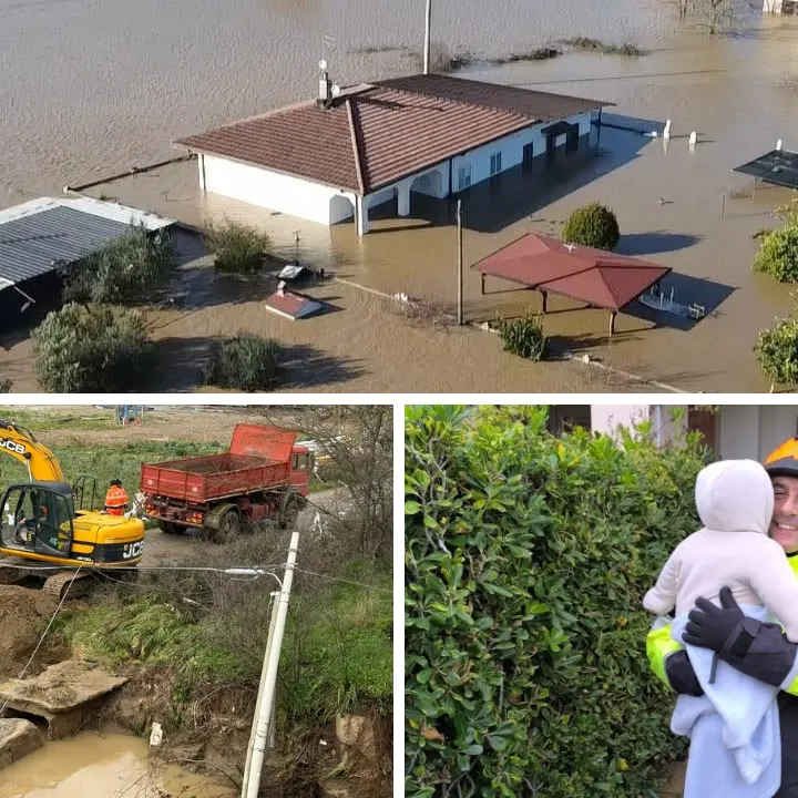 Sibaritide sott’acqua dopo il ciclone Nils,\u00A0le immagini dell’alluvione: Tarsia sommersa, allagato il Museo archeologico\n