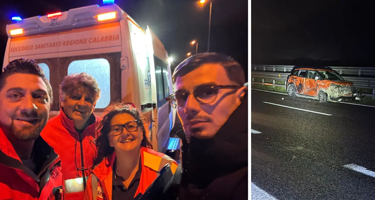 Incidente sull’A2 tra Vazzano e Gerocarne per il cantante Angelo Famao: un tir ha stretto la sua auto contro il guardrail, tragedia sfiorata\n