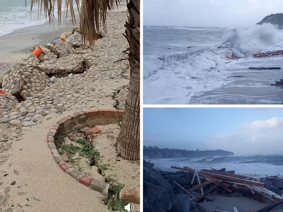 Il maltempo ferisce il litorale di Tropea, Piserà: «Costa degli Dei patrimonio nazionale, richiedere lo stato di calamità per tutti i comuni»