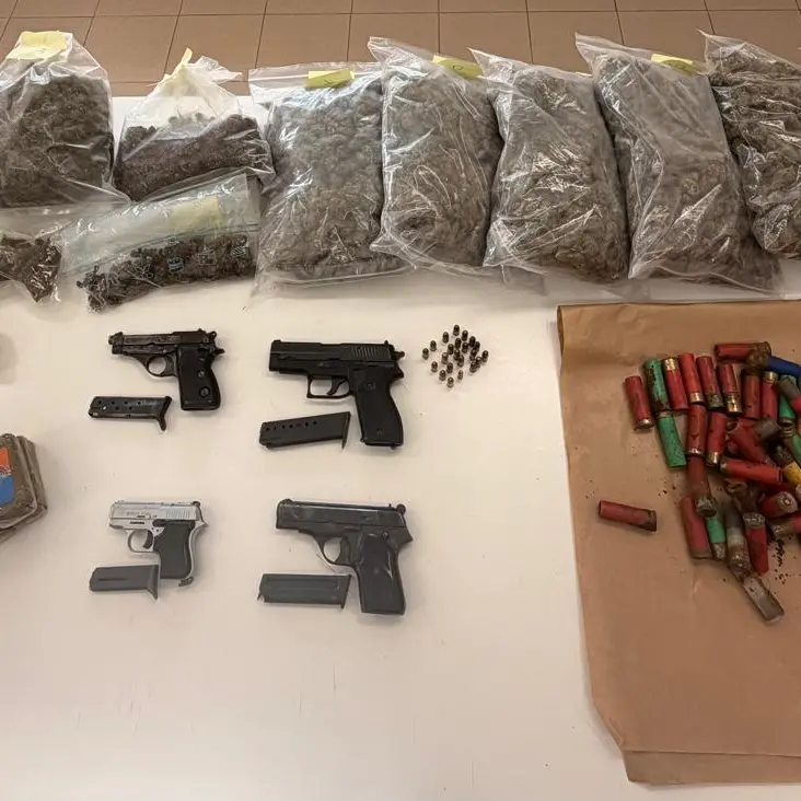 Francavilla Angitola, scoperto un deposito di droga e armi: arrestato un 37enne. Marijuana, cocaina e pistole in un casolare\n