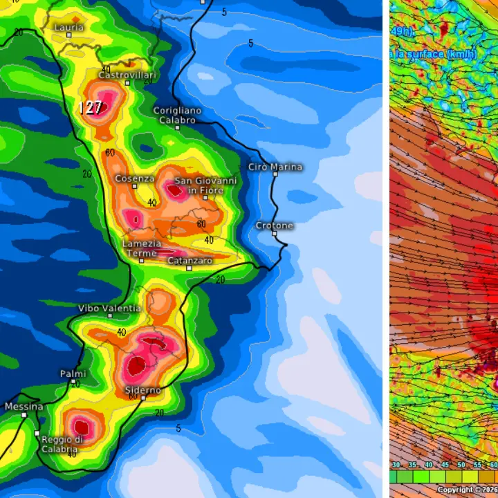 Il quarto ciclone si abbatterà domani sulla Calabria: Tirreno e aree interne di nuovo a rischio\n