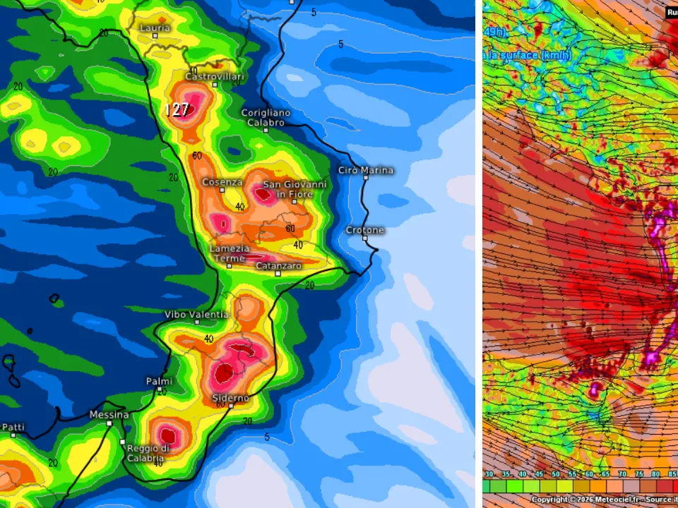 Il quarto ciclone si abbatterà domani sulla Calabria: Tirreno e aree interne di nuovo a rischio