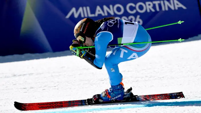 epa12741968 Federica Brignone of Italy competes in the Women\\'s Giant Slalom of the Alpine Skiing competitions at the Milano Cortina 2026 Winter Olympic Games, Tofane ski centre in Cortina d\\'Ampezzo, Italy, 15 February 2026. EPA/DANIEL DAL ZENNARO , EPA
