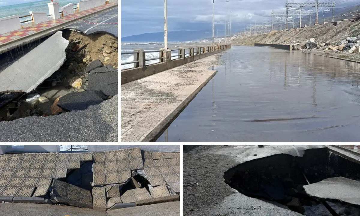 San Lucido, le drammatiche foto del\u00A0lungomare danneggiato dalle mareggiate\n