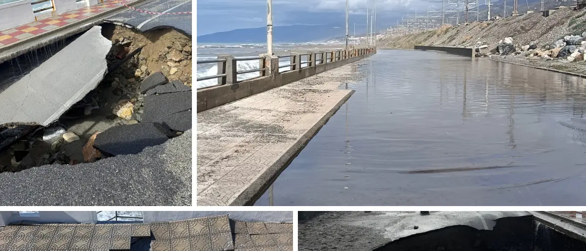 San Lucido, le drammatiche foto del\u00A0lungomare danneggiato dalle mareggiate\n