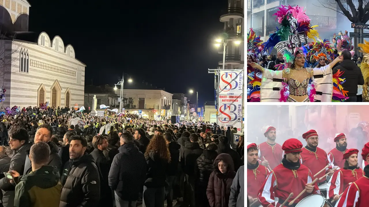Castrovillari in festa per il\u00A0Carnevale:\u00A0alla sfilata dei carri oltre 30mila persone tra musica, colori e tradizioni\n