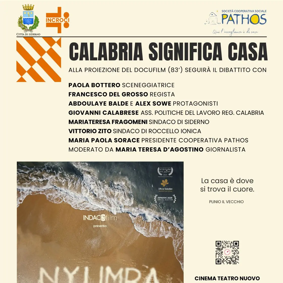 A Siderno la terza tappa di “Calabria Significa Casa”: al Cinema Teatro Nuovo la proiezione di Nyumba\n