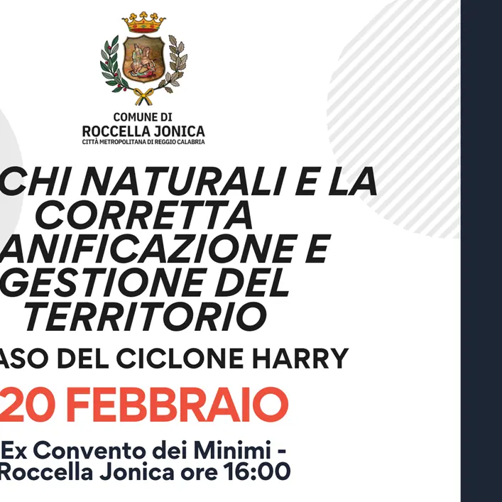 I rischi naturali e la corretta pianificazione e gestione del territorio, a Roccella un convegno