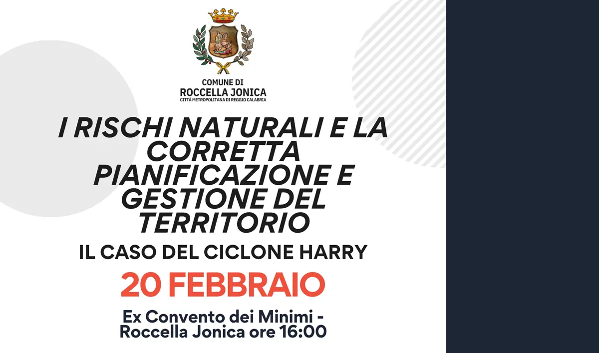 I rischi naturali e la corretta pianificazione e gestione del territorio, a Roccella un convegno