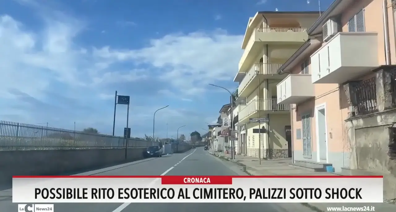 Possibile rito esoterico al cimitero, Palizzi sotto shock