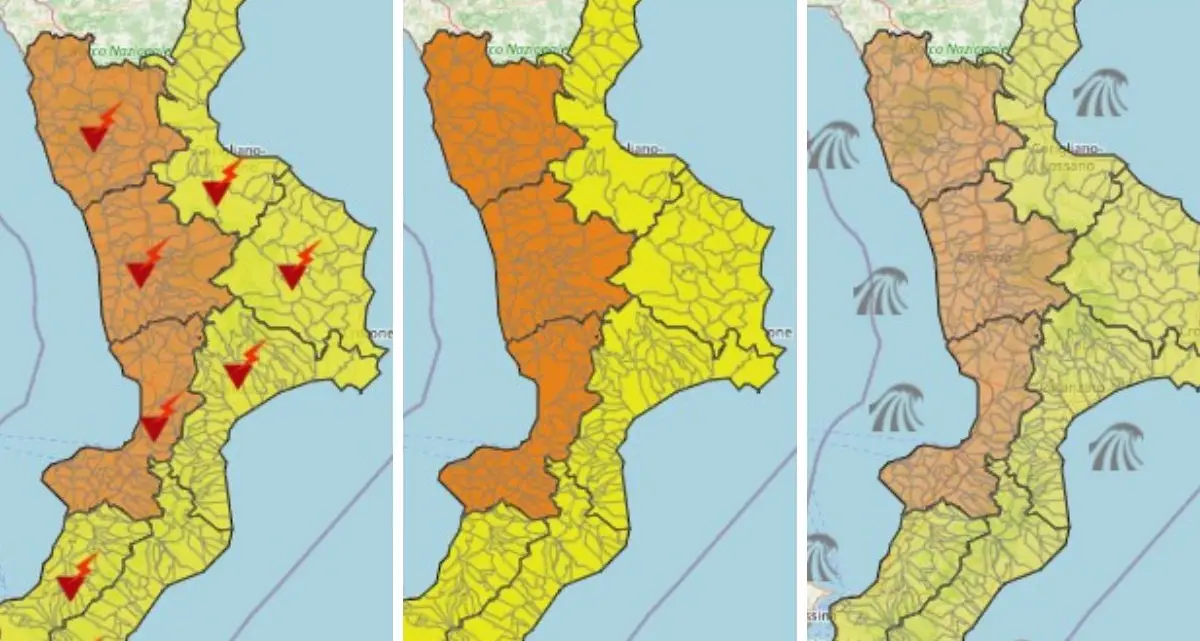 Nuovo ciclone in arrivo sulla Calabria: temporali, vento fino a 130 km/h e allerta arancione sul Tirreno. L’elenco delle scuole chiuse | LIVE\n