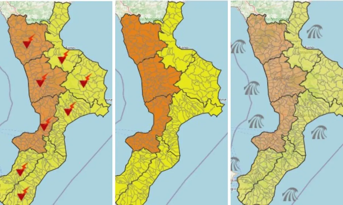 Nuovo ciclone in arrivo sulla Calabria: temporali, vento fino a 130 km/h e allerta arancione sul Tirreno. L’elenco delle scuole chiuse | LIVE\n